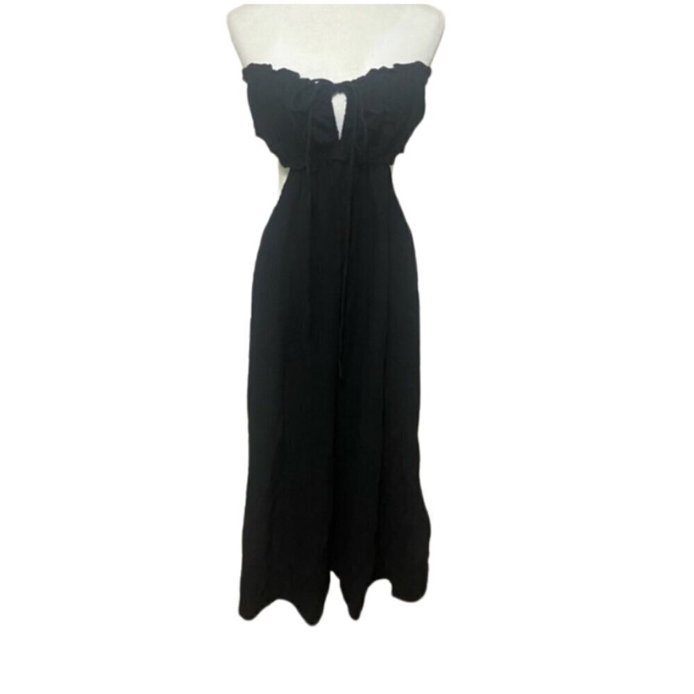 EIC - Elegant Black Midi Dress - Picture 3 of 7